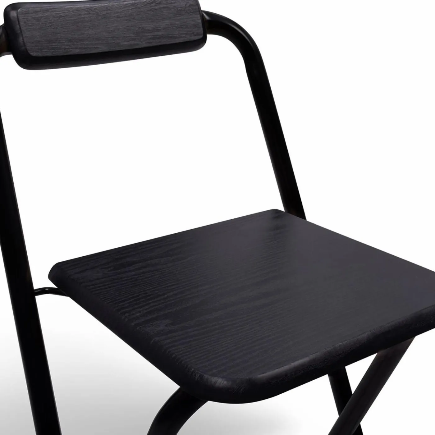 Lot de 4 tabourets hauts pliants noirs