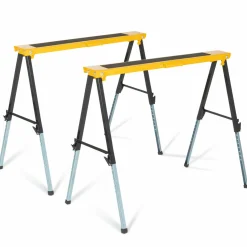 Lot de 2 tréteaux pliables avec plateau antiglisse