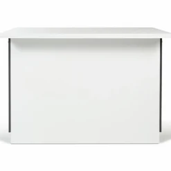 Îlot de cuisine blanc et gris 120 cm