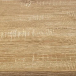 Îlot de cuisine noir et plateau façon hêtre 120 cm