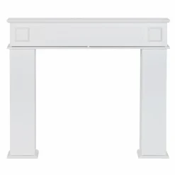 Manteau de cheminée console décorative avec rangement