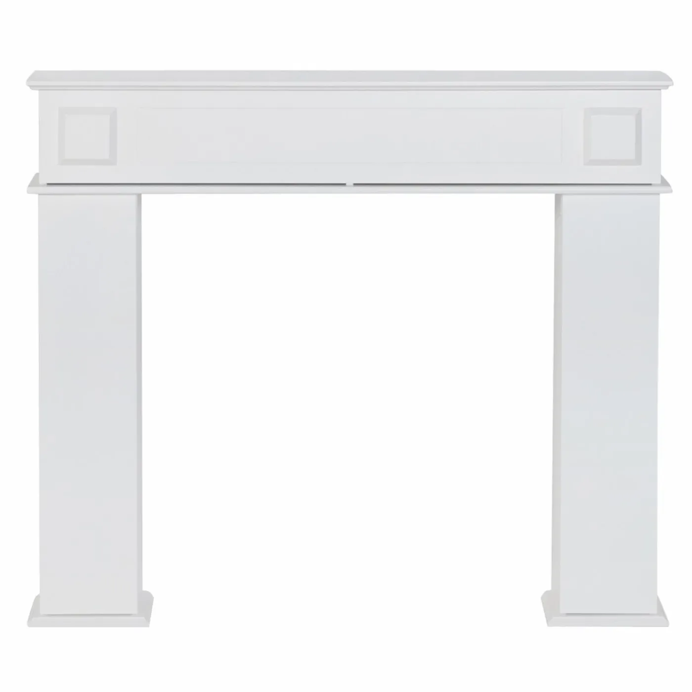Manteau de cheminée console décorative avec rangement