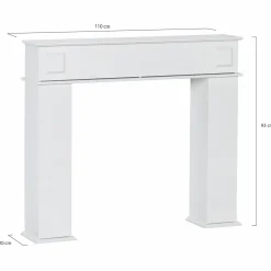 Manteau de cheminée console décorative avec rangement