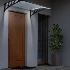 Marquise avec led solaires 80x120 cm