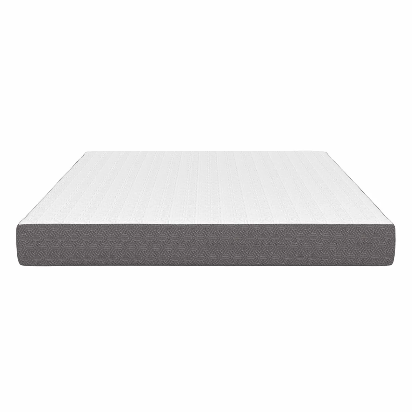 Matelas 160x200 cm à mémoire de forme épaisseur 20 cm blanc et gris