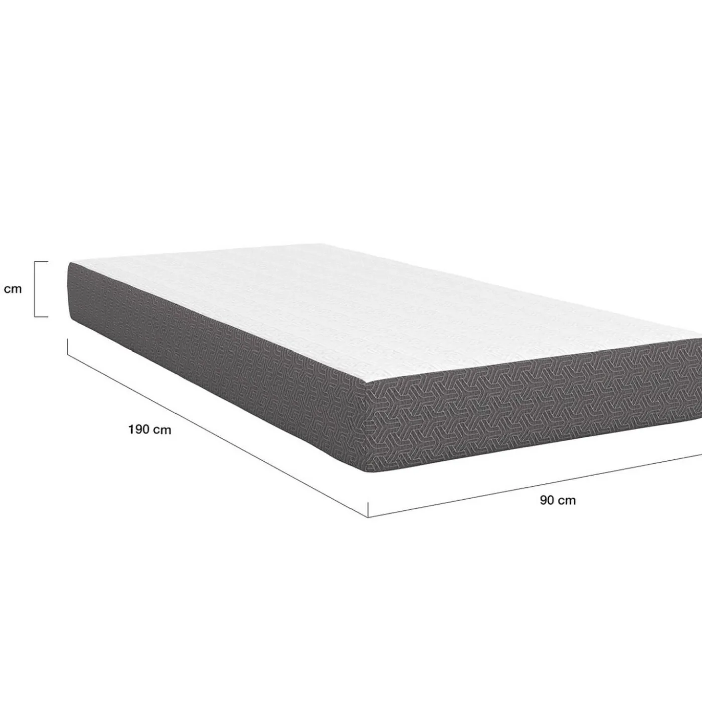 Matelas 90x190 cm à mémoire de forme épaisseur 20 cm