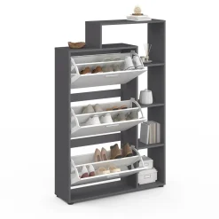 Meuble à chaussures 3 portes avec étagère