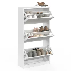 Meuble à chaussures blanc 3 portes