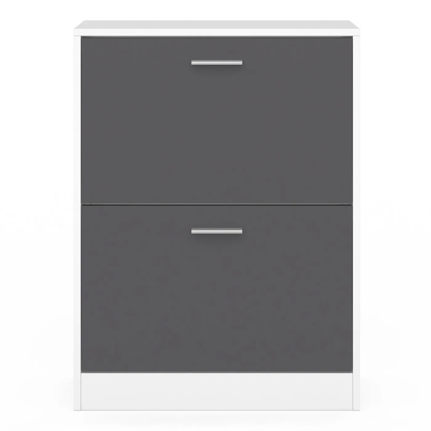 Meuble à chaussures blanc et gris 2 portes