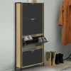 Meuble à chaussures industriel avec 4 portes