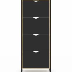 Meuble à chaussures industriel avec 4 portes