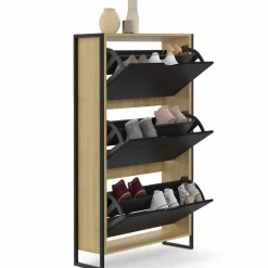 Meuble à chaussures industriel avec 3 portes