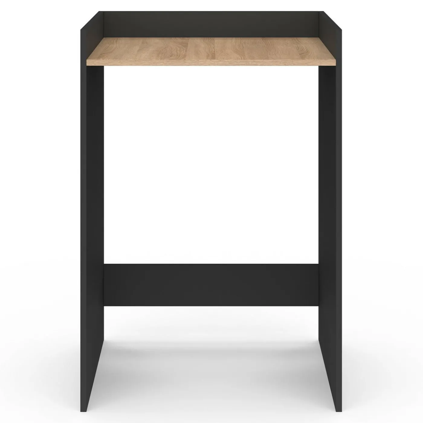 Meuble armoire pour machine à laver noir et bois façon hêtre