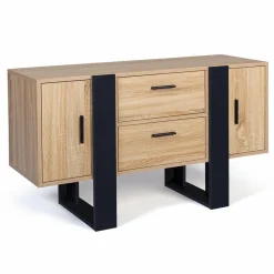 Meuble bas bois et noir