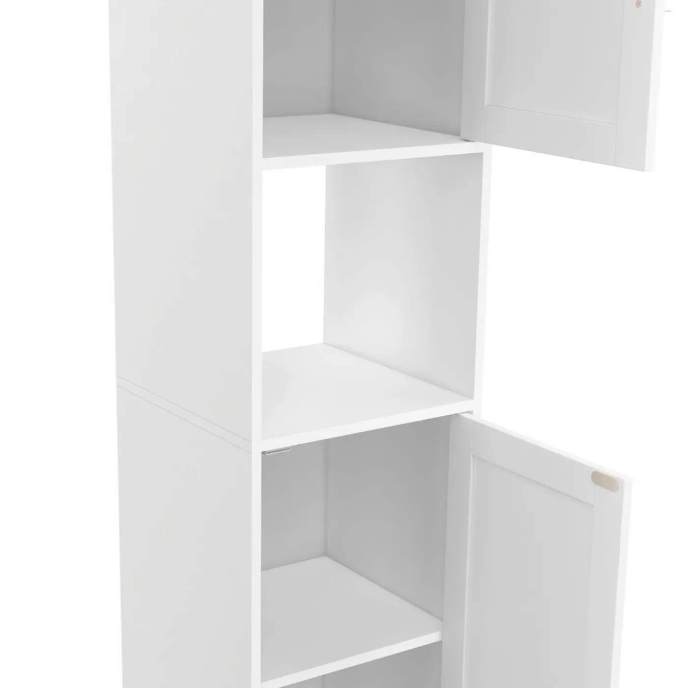 Meuble colonne blanc 170 cm pour salle de bain avec rangement