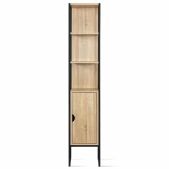 Meuble colonne salle de bain style industriel 1 porte
