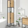Meuble colonne salle de bain style industriel