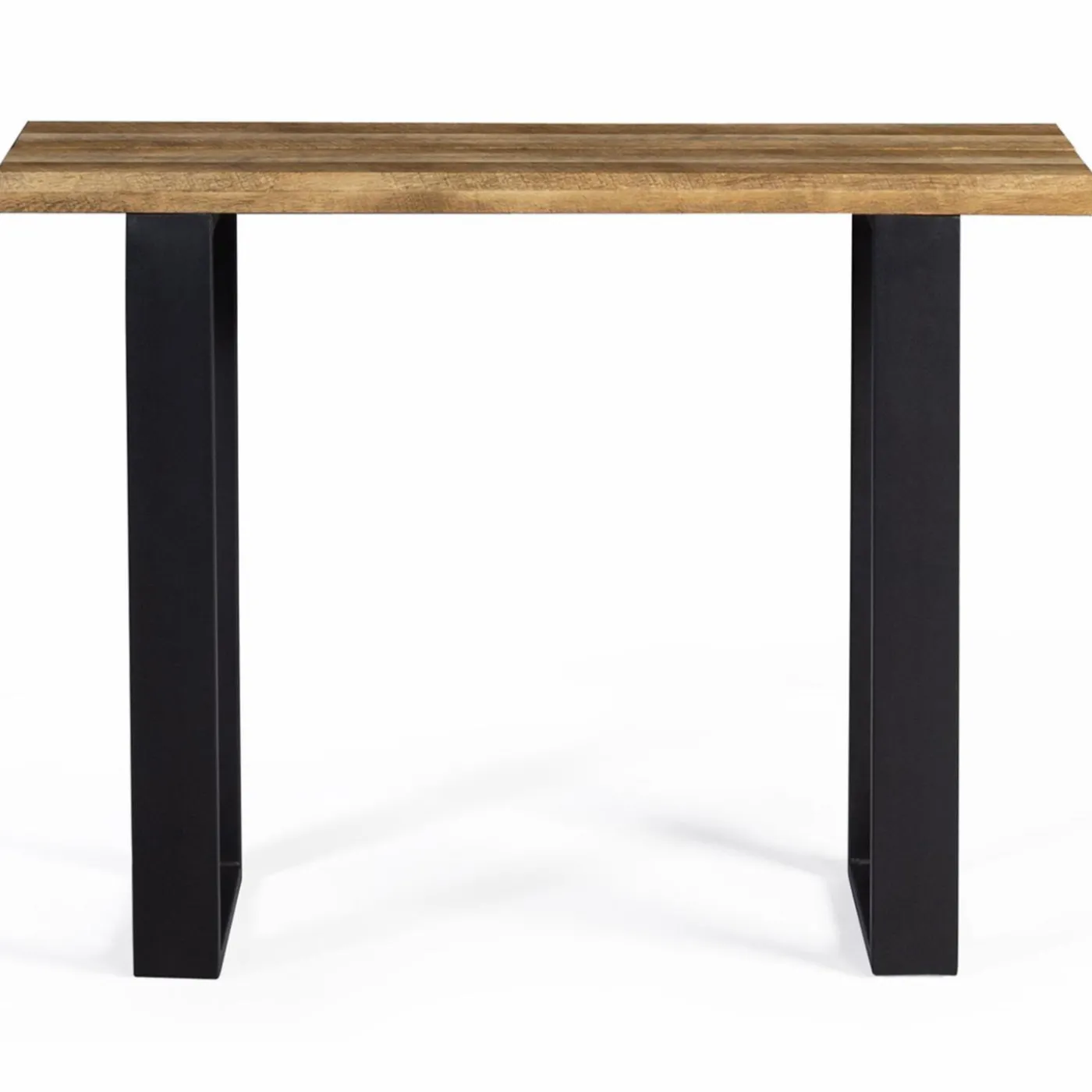 Meuble console bois et métal noir 100 cm