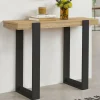 Meuble console noir et bois 100 cm