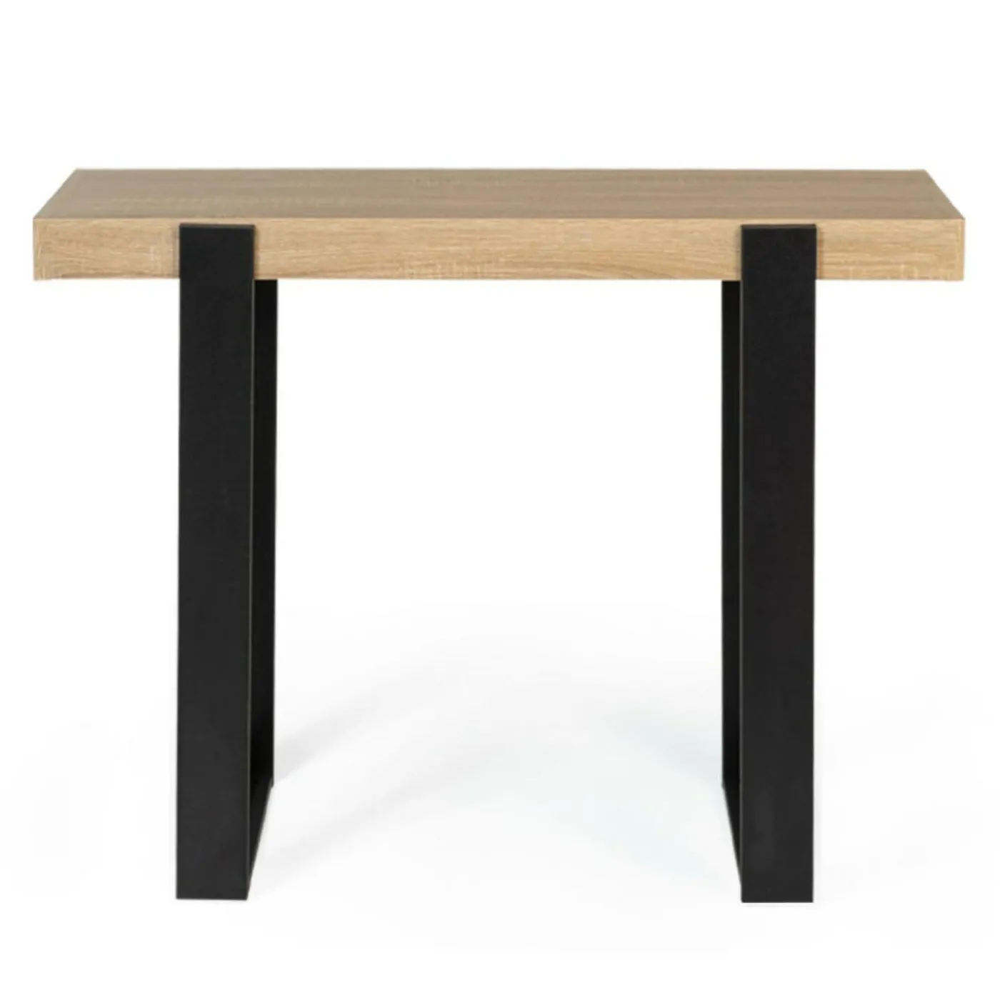 Meuble console noir et bois 100 cm