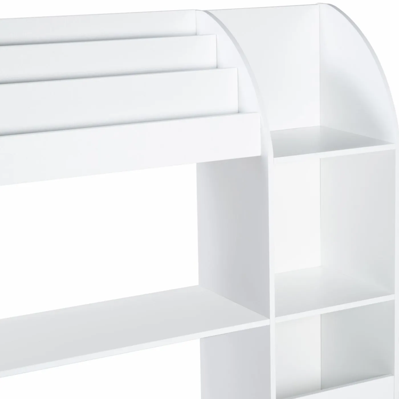 Meuble de rangement blanc pour jouets avec étagère bibliothèque