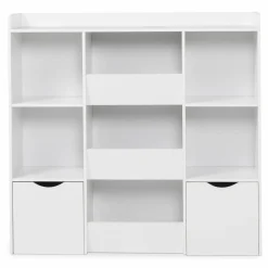 Meuble de rangement blanc pour enfant sur roulettes