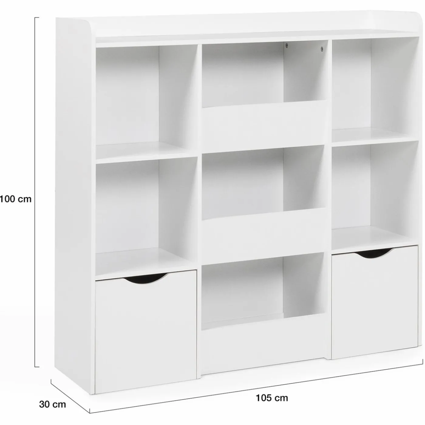 Meuble de rangement blanc pour enfant sur roulettes