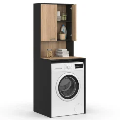 Meuble dessus de machine à laver avec placard