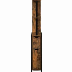 Meuble rangement WC style industriel bois effet vieilli