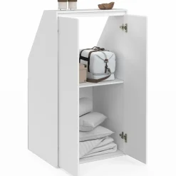 Meuble sous pente blanc avec rangement