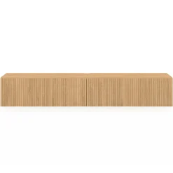 Meuble Télé suspendu 180 cm bois coloris chêne