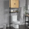 Meuble toilette industriel bois et métal