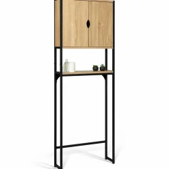 Meuble toilette industriel bois et métal