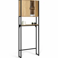 Meuble toilette industriel bois et métal