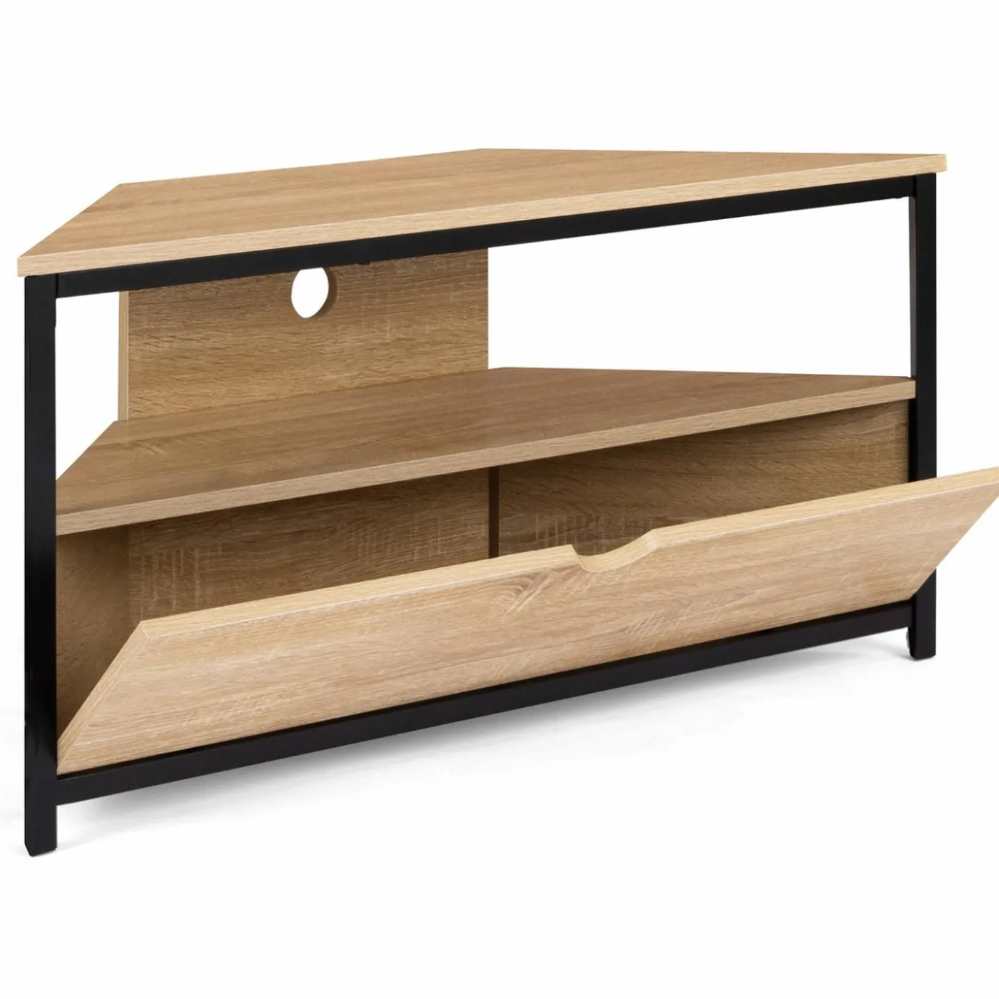 Meuble TV d'angle industriel