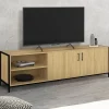 Meuble TV industriel 160 cm avec 2 portes