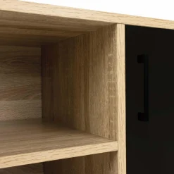 Meuble TV industriel métal et bois avec 2 portes