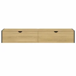 Meuble TV suspendu industriel 180 cm avec 2 portes