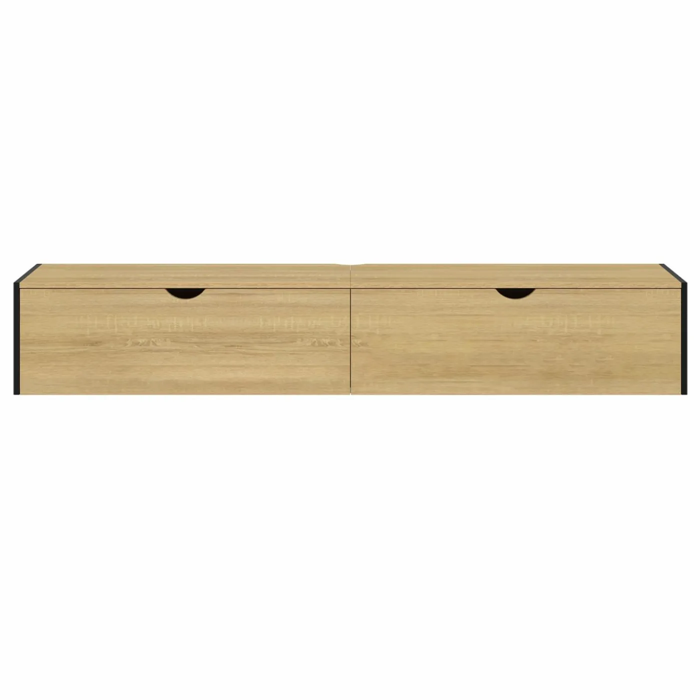 Meuble TV suspendu industriel 180 cm avec 2 portes
