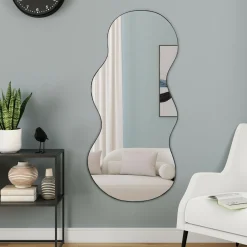 Miroir organique contour noir 45 x 100 cm