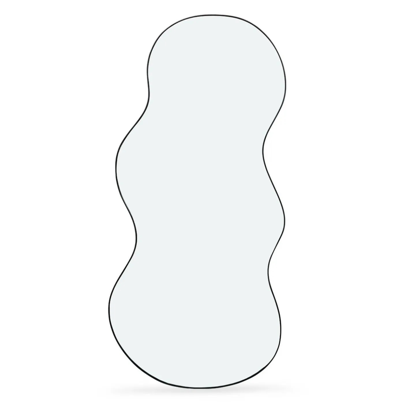 Miroir organique contour noir 45 x 100 cm