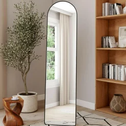 Miroir sur pied contour noir 160 x 40 cm