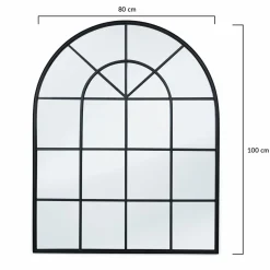 Miroir verrière en arche 80 x 100 cm
