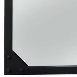 Miroir verrière noir 140 x 84 cm industriel