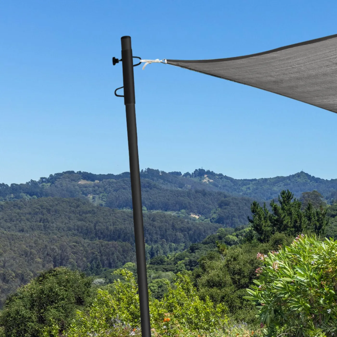 Mâts réglables de fixation pour voile d’ombrage x2
