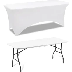 Nappe rectangulaire extensible blanche