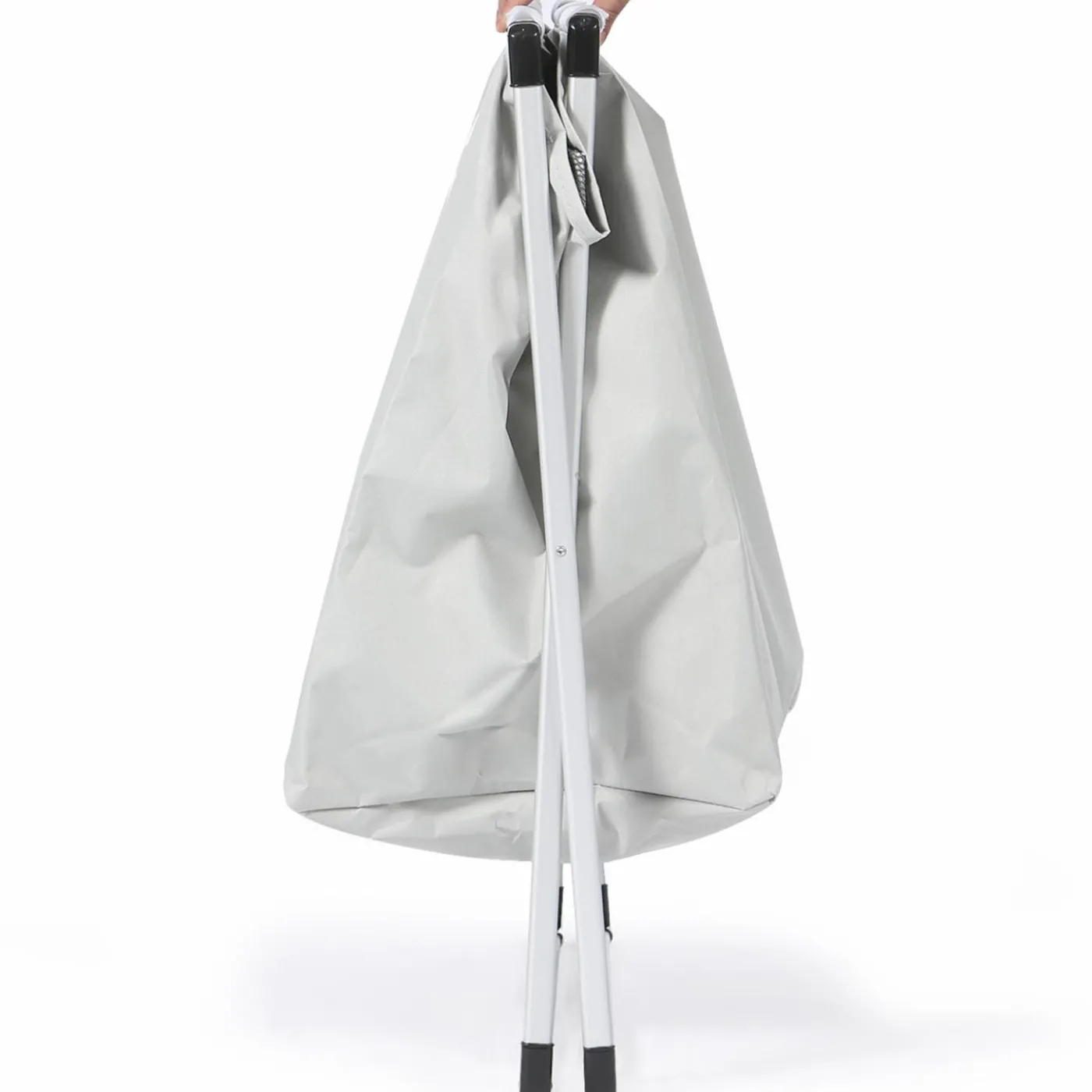 Panier à linge pliable gris 3 compartiments