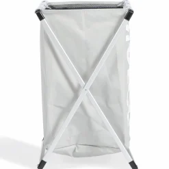 Panier à linge pliable gris 3 compartiments