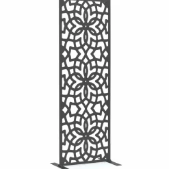 Panneau décoratif extérieur motif azulejo gris 150x50cm