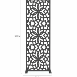 Panneau décoratif extérieur motif azulejo gris 150x50cm